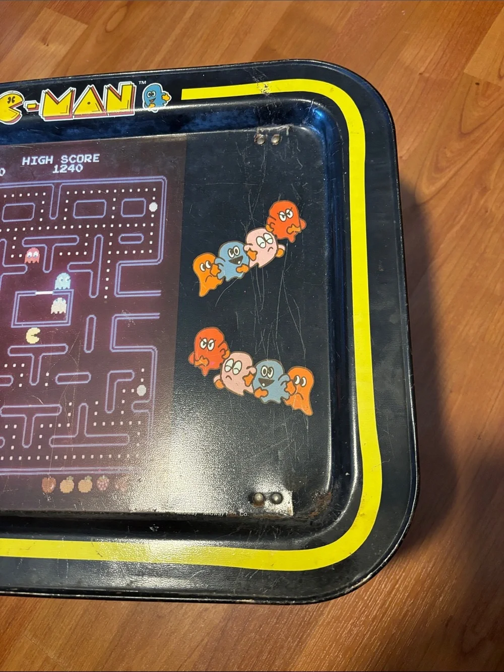 PAC MAN Metal Serving Tray in Black and Yellow